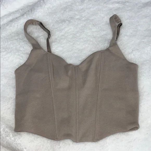 Hollister Tan and Gray Corset Tops - Picture 5 of 7